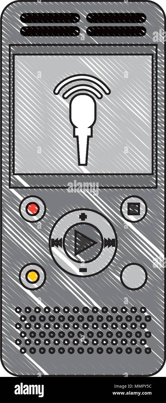 music player mp3 with microphone vector illustration design Stock ...