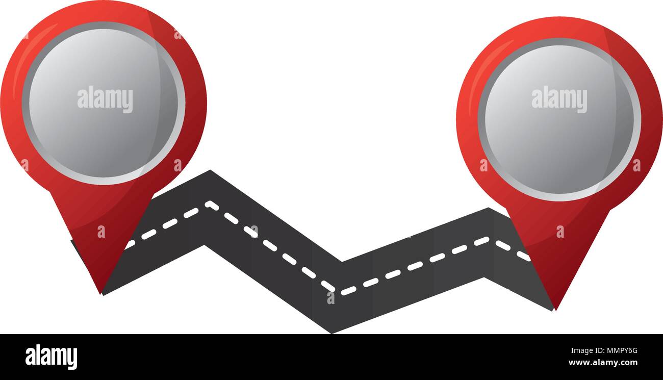 gps navigation road pin map destination image vector illustration Stock ...
