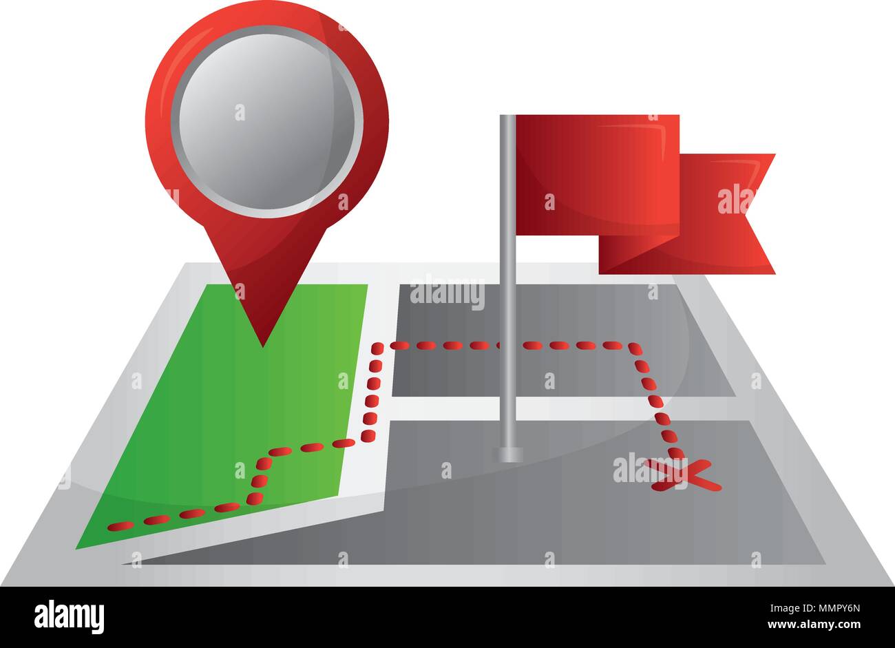 gps navigation flag pointer city place mark vector illustration Stock ...