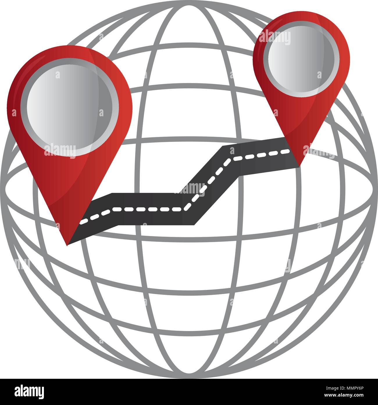 gps navigation global road destination pin map vector illustration ...