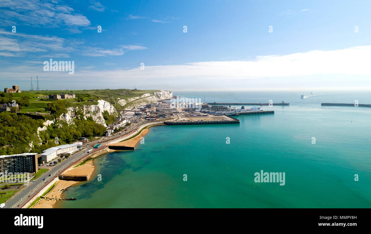 Aerial photo of Dover ferry terminal, Kent, England Stock Photo Alamy