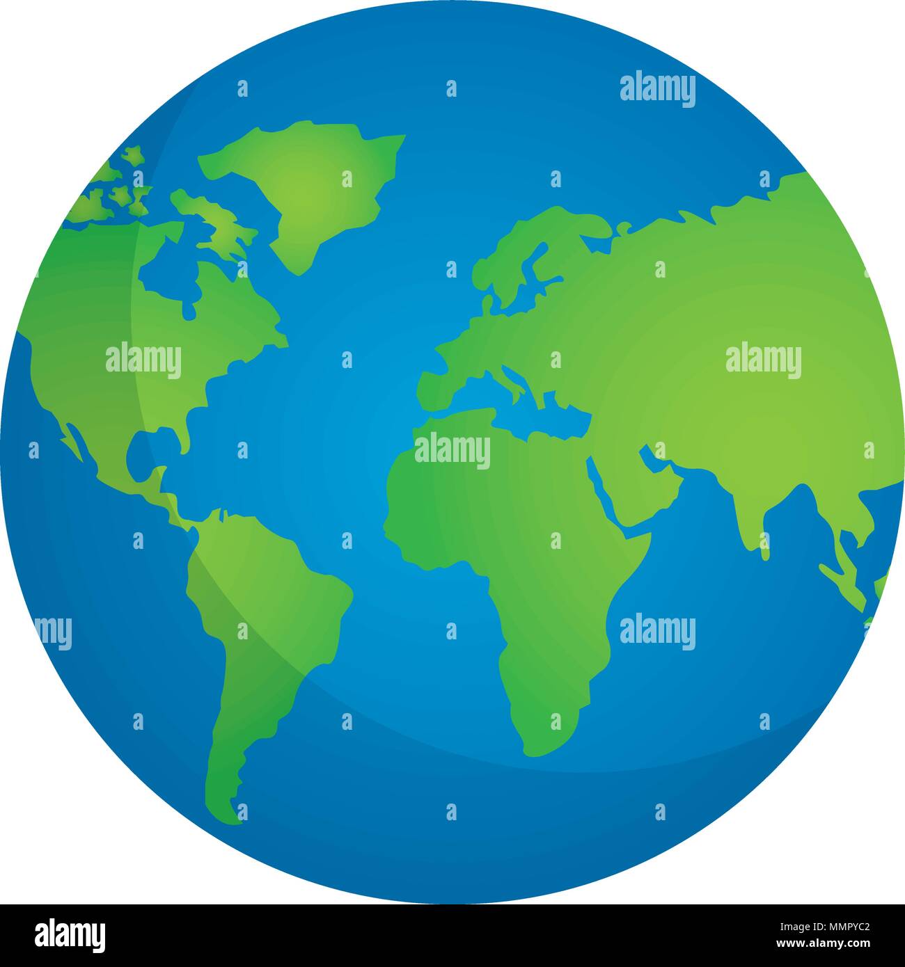 Globe Map World Location Geography Vector Illustration Stock Vector 