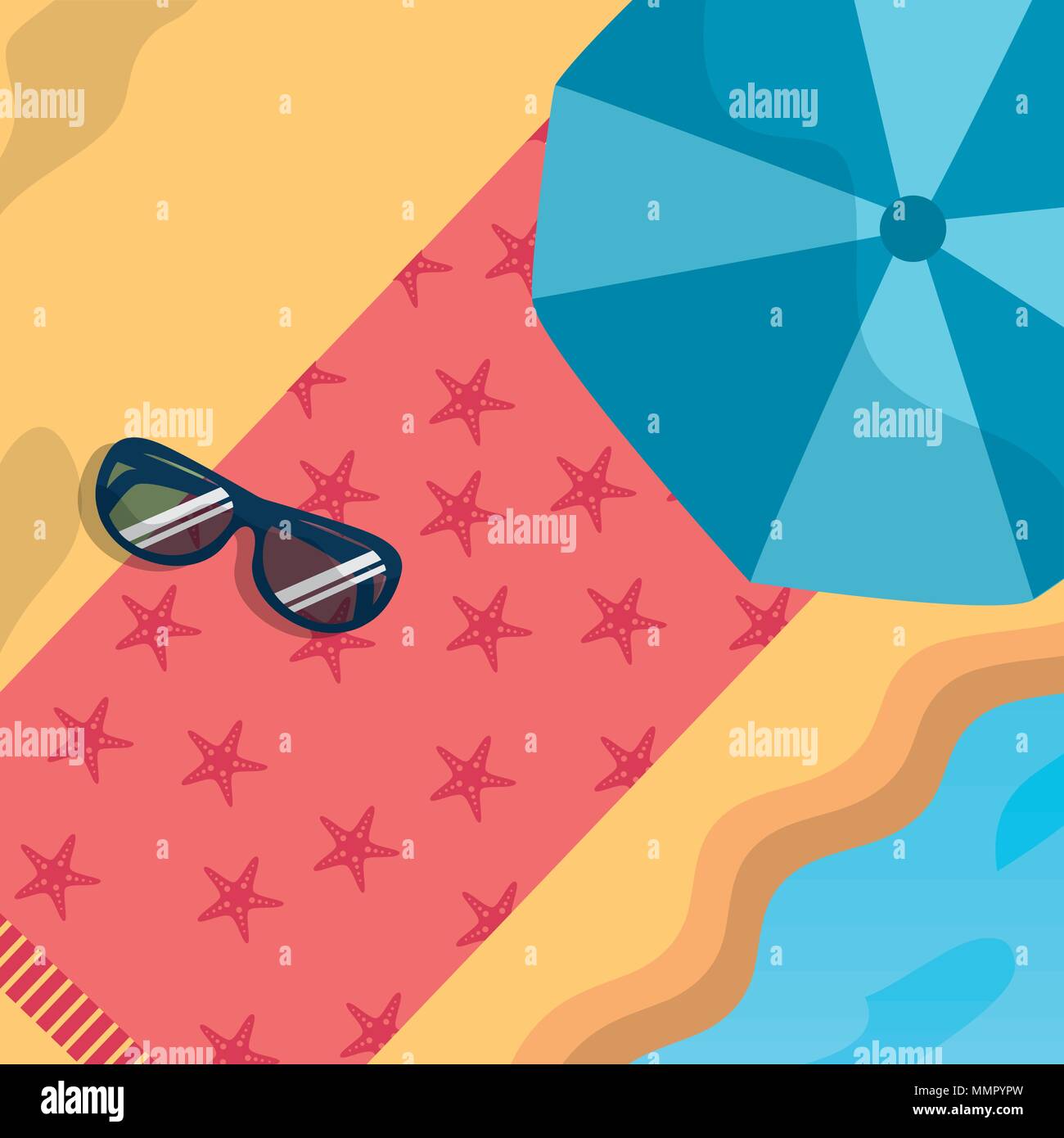 summer time beach Stock Vector Image & Art - Alamy