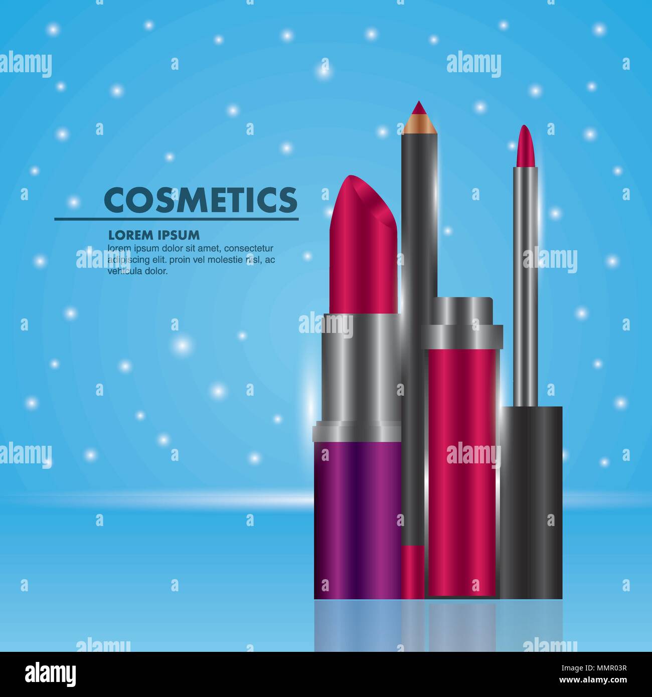 cosmetics makeup related Stock Vector