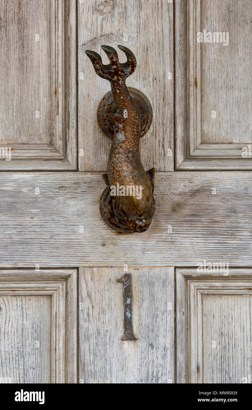 Nautical Antiqued Dolphin Door Knocker Nautical Antiqued Dolphin Door Knocker