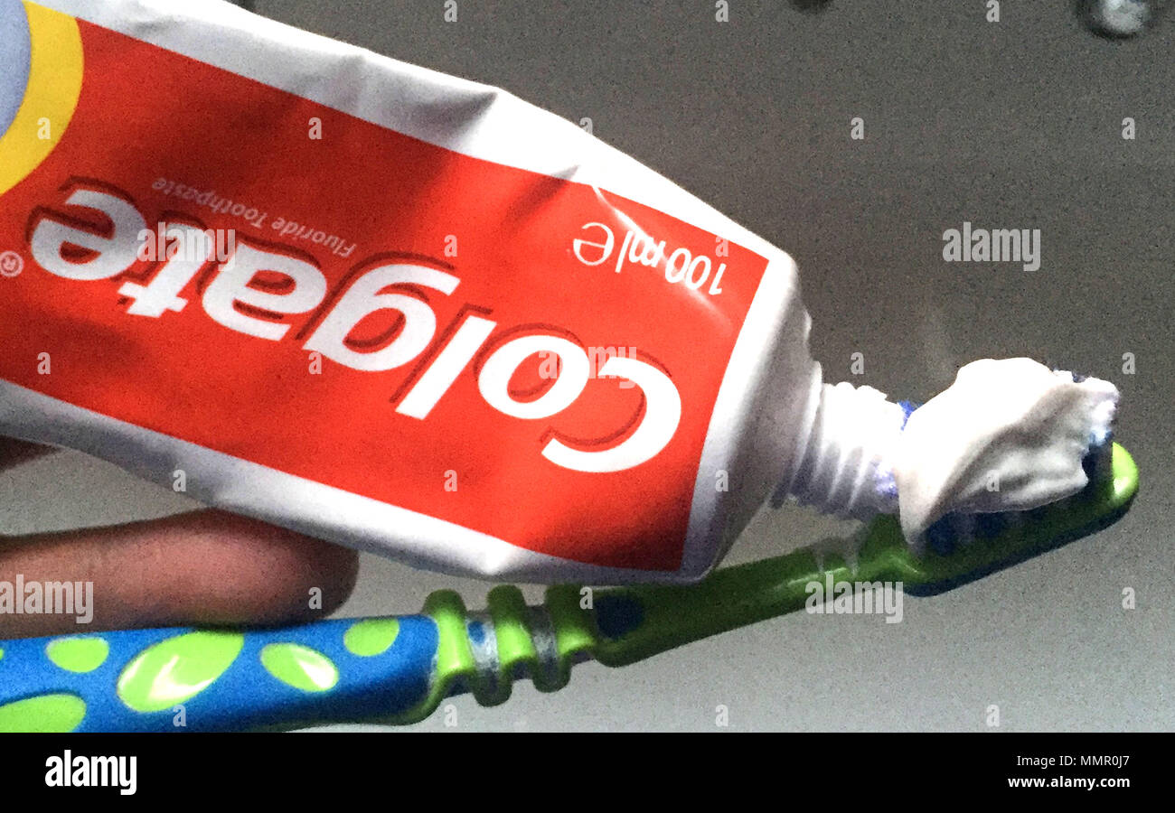 colgate toothpaste and brush