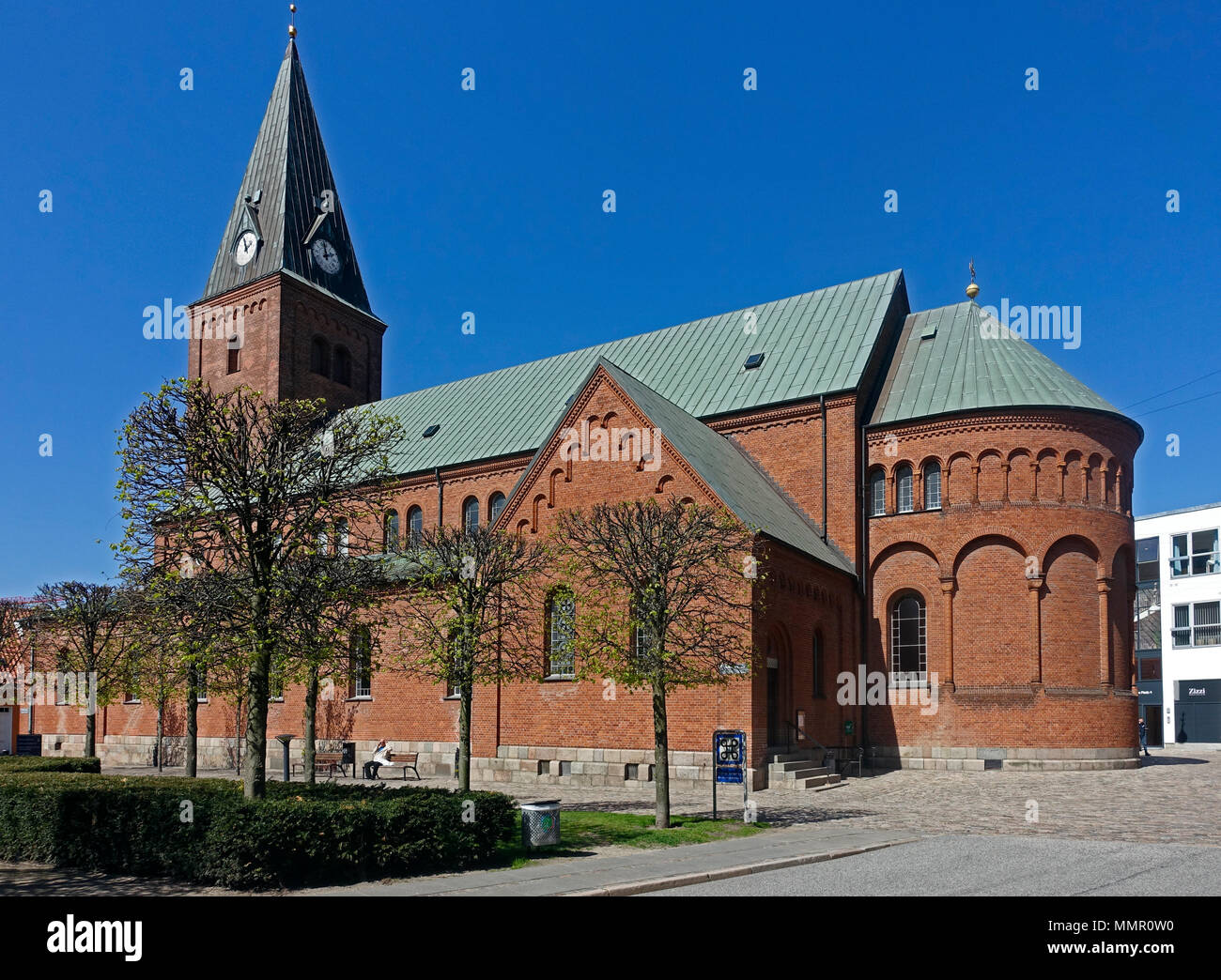 Vor Frue Kirke in the old town centre Aalborg Jutland Denmark Europe Stock Photo