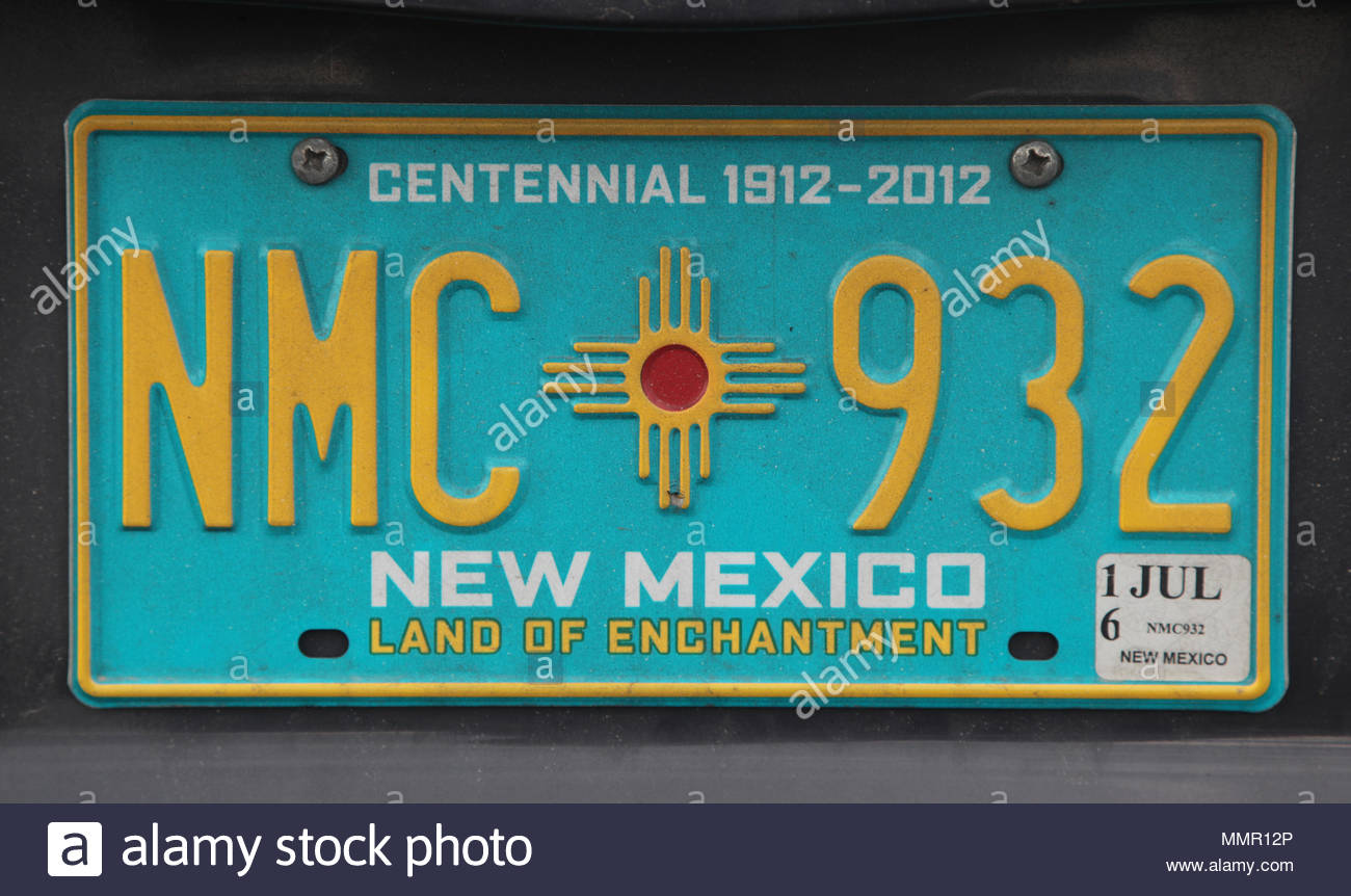 New Mexico License Plate Stock Photos & New Mexico License Plate Stock