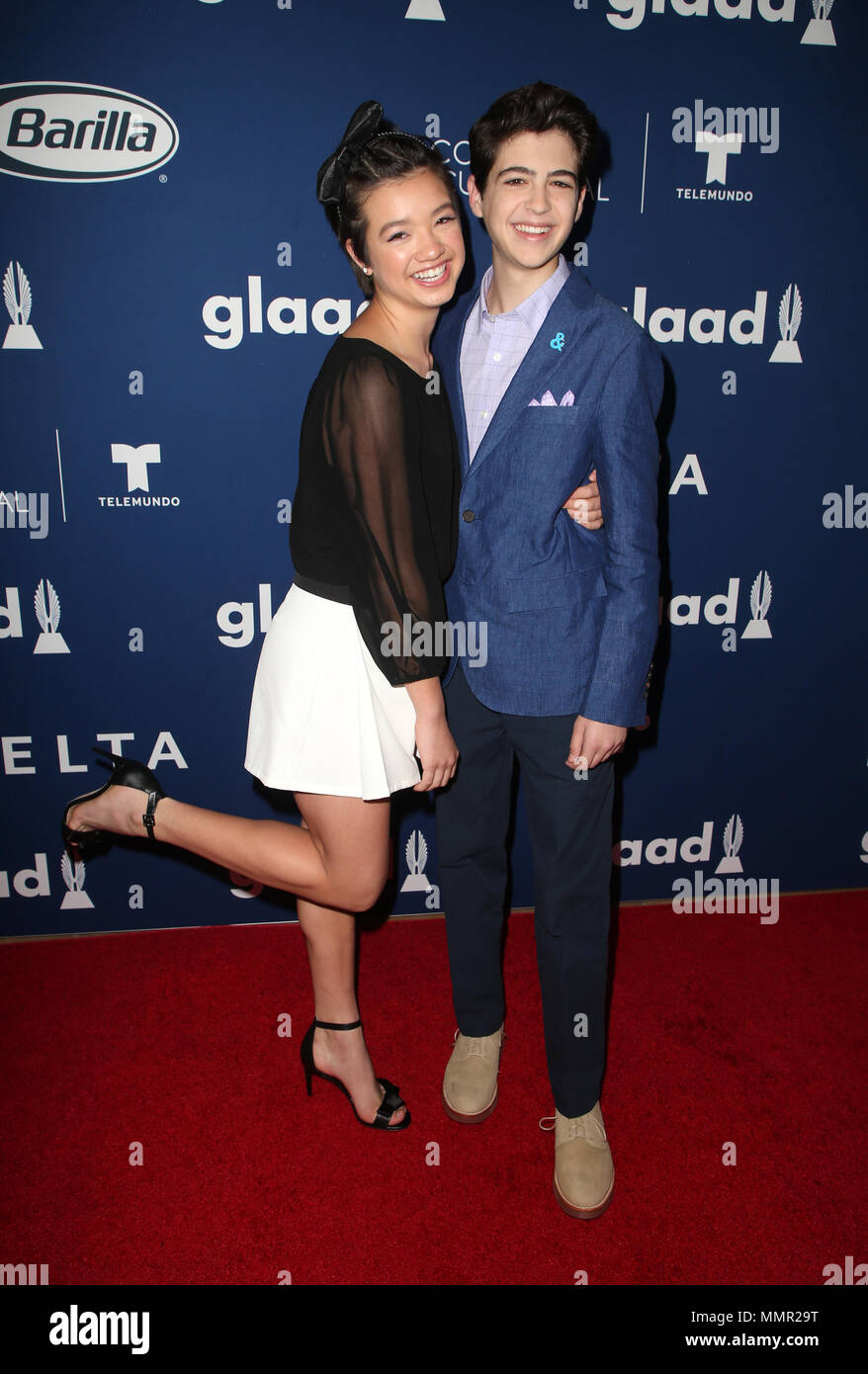 GLAAD's 2018 Rising Stars Luncheon  Featuring: Peyton Elizabeth Lee, Joshua Rush Where: Beverly Hills, California, United States When: 11 Apr 2018 Credit: FayesVision/WENN.com Stock Photo