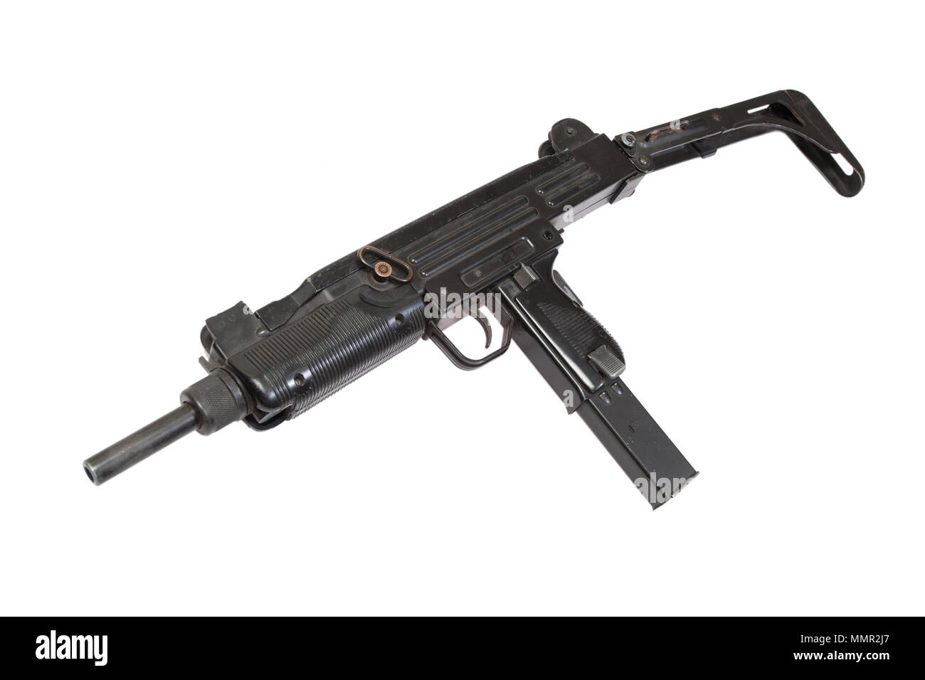 UZI submachine gun isolated on white Stock Photo