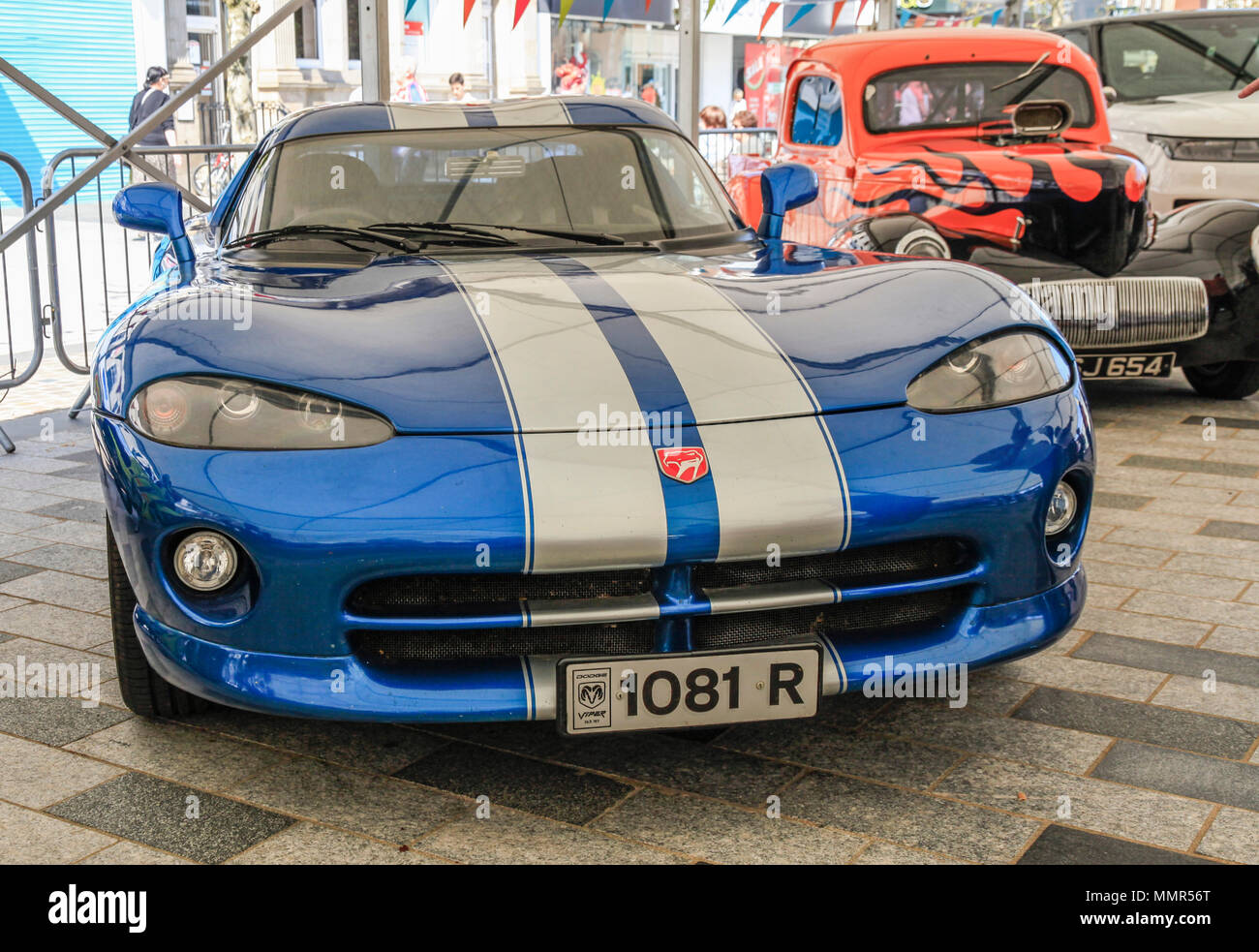 A Dodge Viper sports car at the Supercar Event,High Street,Stockton on Tees,England,UK Stock Photo