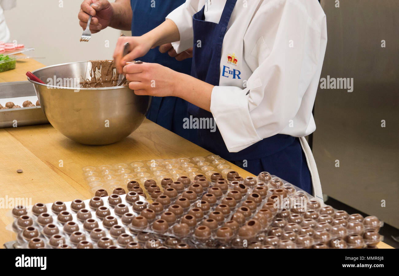 The royal kitchen at Windsor Castle where preparations are underway for