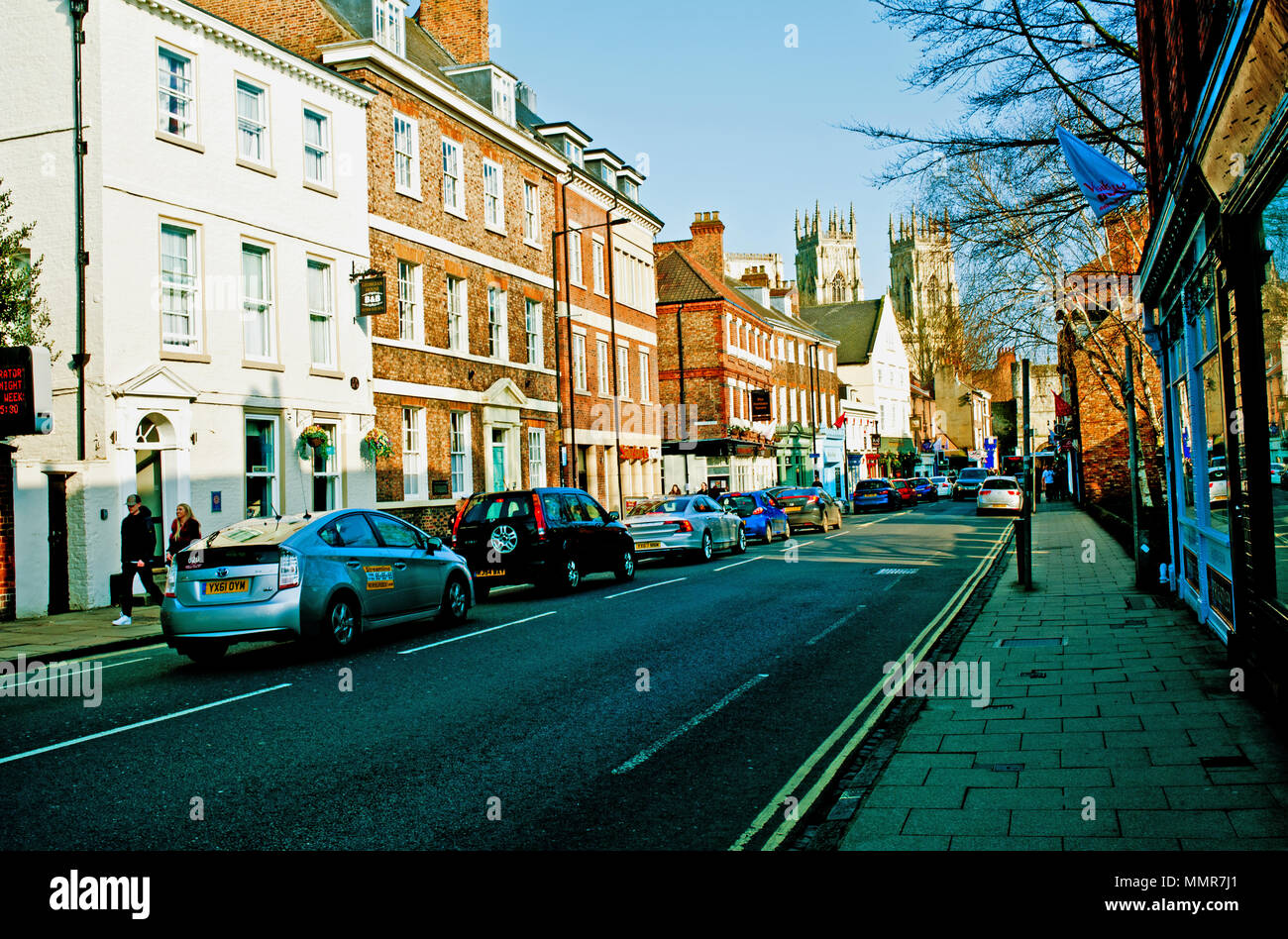 Traffic at Bootham in York, England Stock Photo