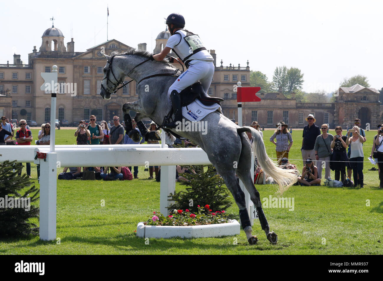 Badminton; Gloucestershire; United Kingdom. 5th May 2018. Will Furlong (GB) riding Collien P2 Cross Country at Badminton Horse Trials 2018. Stock Photo