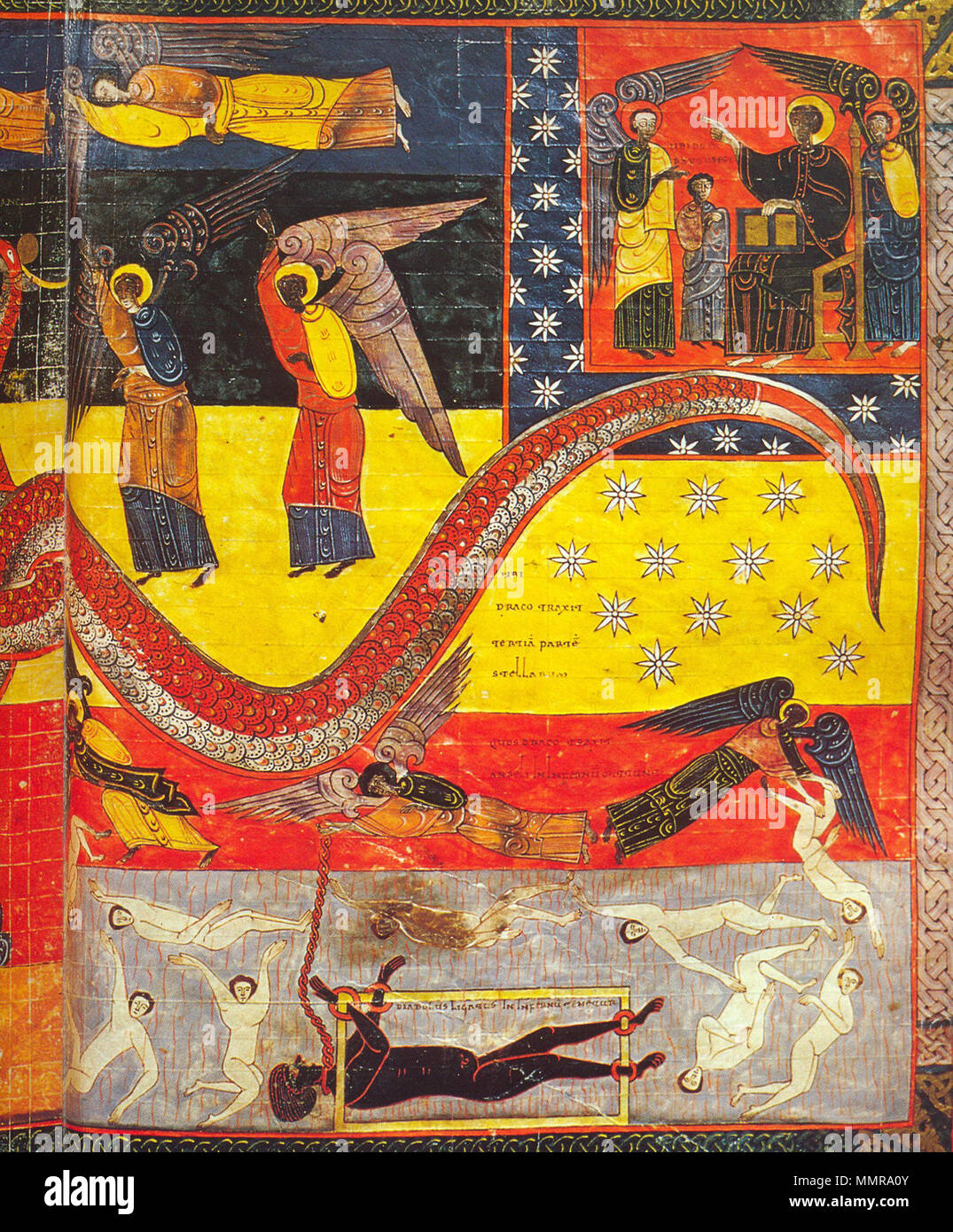 Fr La Femme Et Le Dragon Le Diable Enchaine En Enfer Ajout Du Commentaire Apoc Xi 1047 B Facundus 187 Stock Photo Alamy