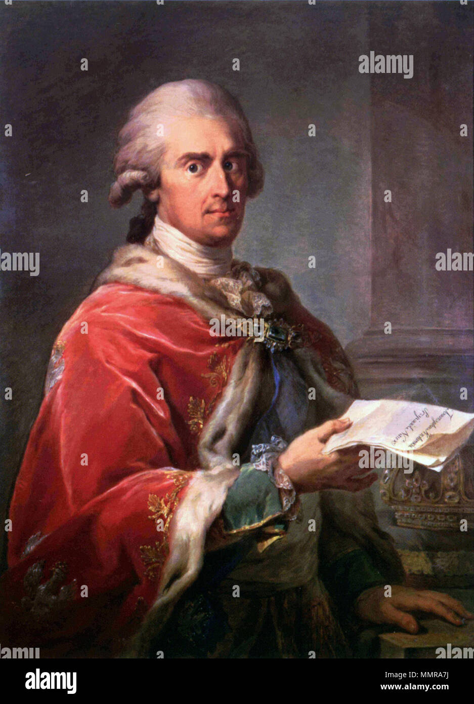 .  Polski: Fryderyk August (1750-1827)  . circa 1808. Bacciarelli - Fryderyk August Stock Photo