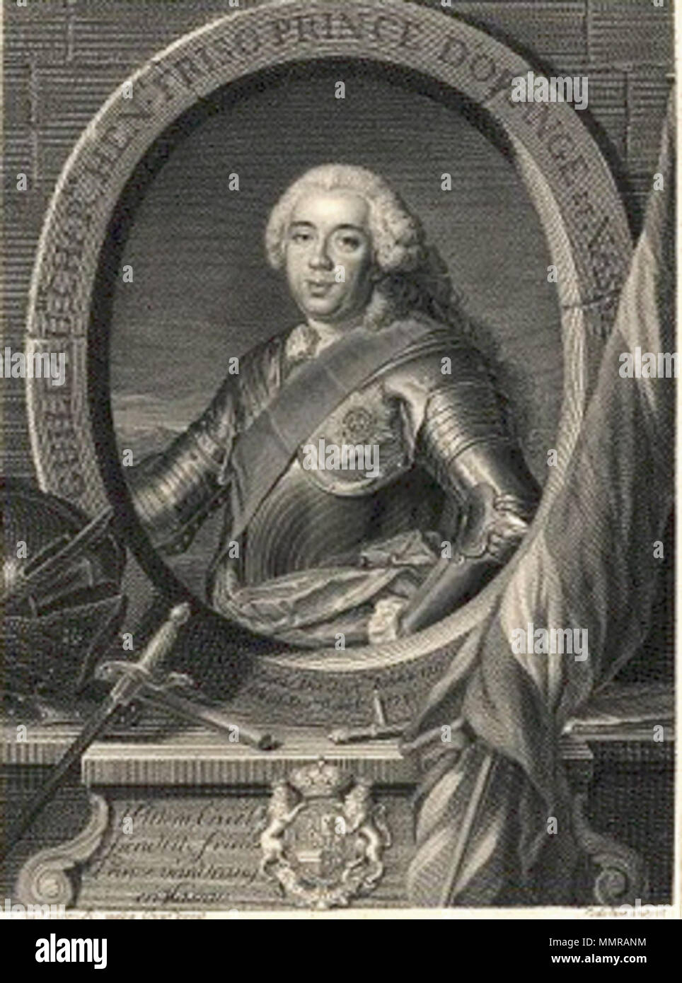 .  Français : Guillaume Charles Henri Frison, prince d'Orange et de Nassau  . 18th century. Balechou-Frison Stock Photo