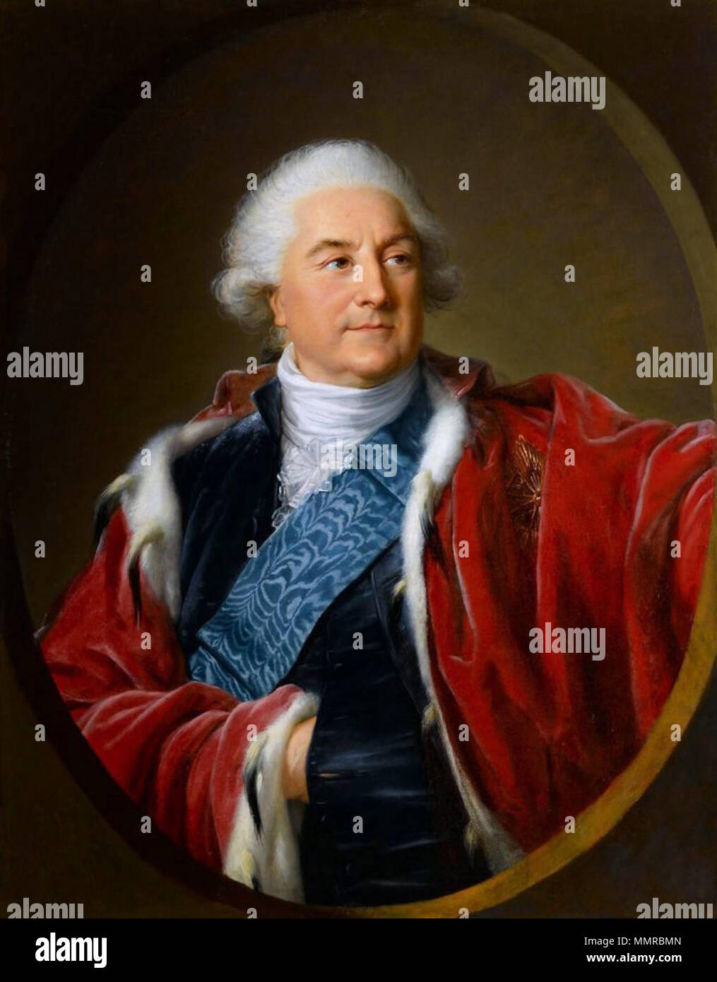 Portrait of Stanislaus Augustus Poniatowski, king of Poland.. 1797. Vigee Stanislaw Augustus Stock Photo