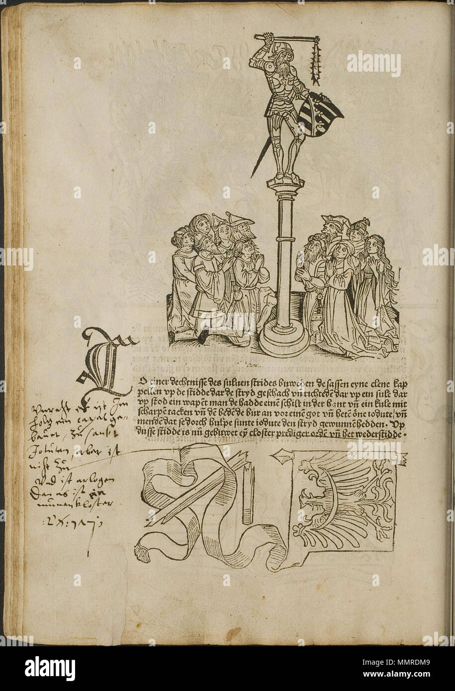 . Illustration from the incunabulum Cronecken der Sassen (The