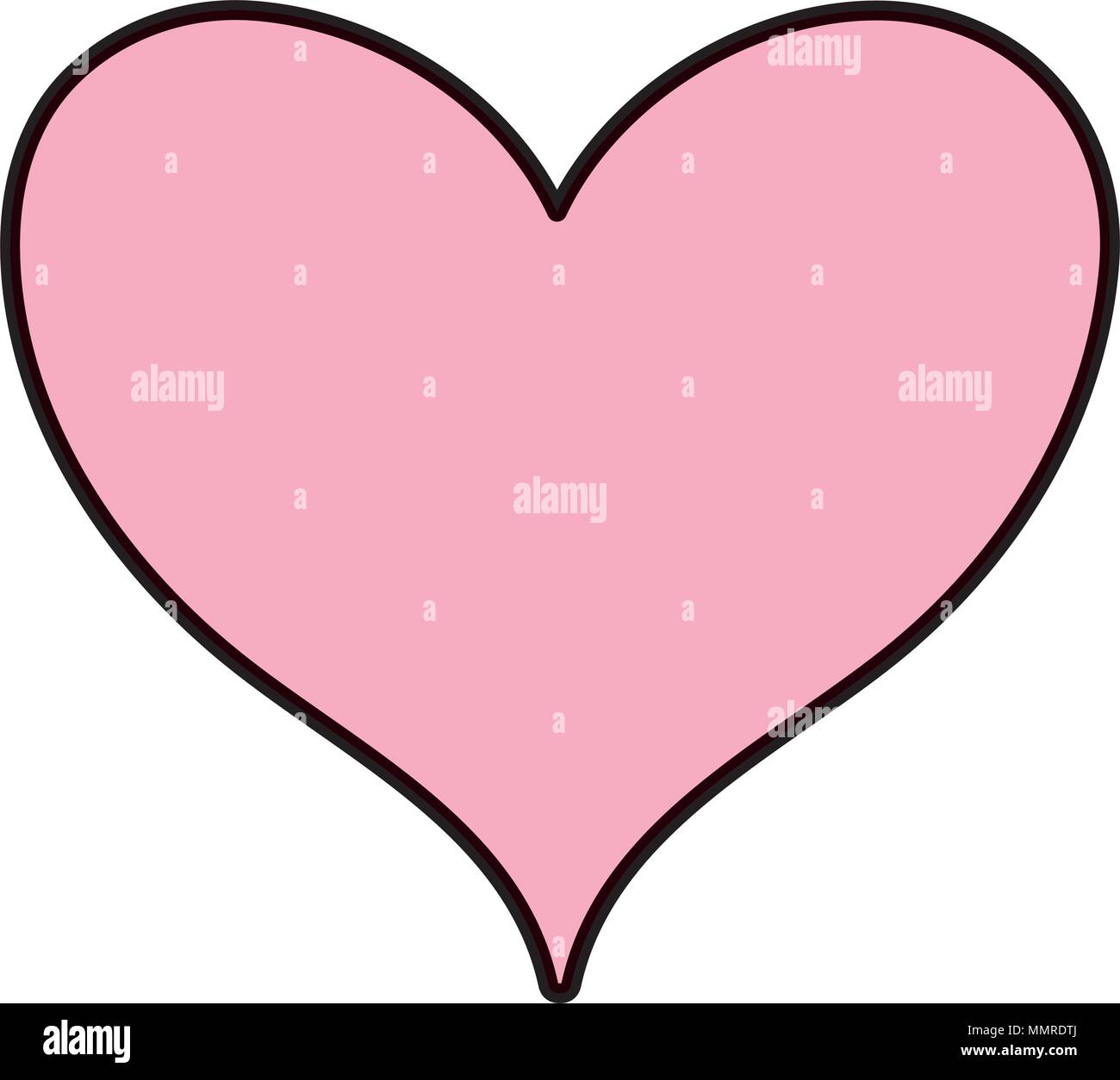 color heart symbol of love and passion style Stock Vector Image & Art ...