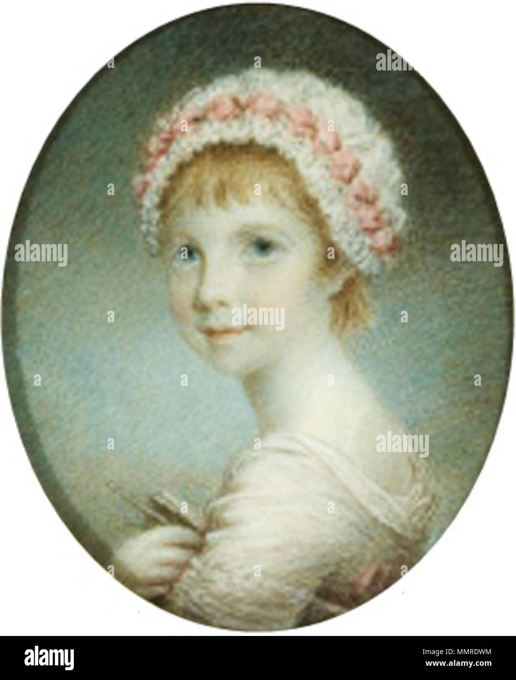 . Portrait of Princess Sophia Matilda of Gloucester (1773-1844)  . 1799. Sophia Matilda of Gloucester by Shelley Stock Photo