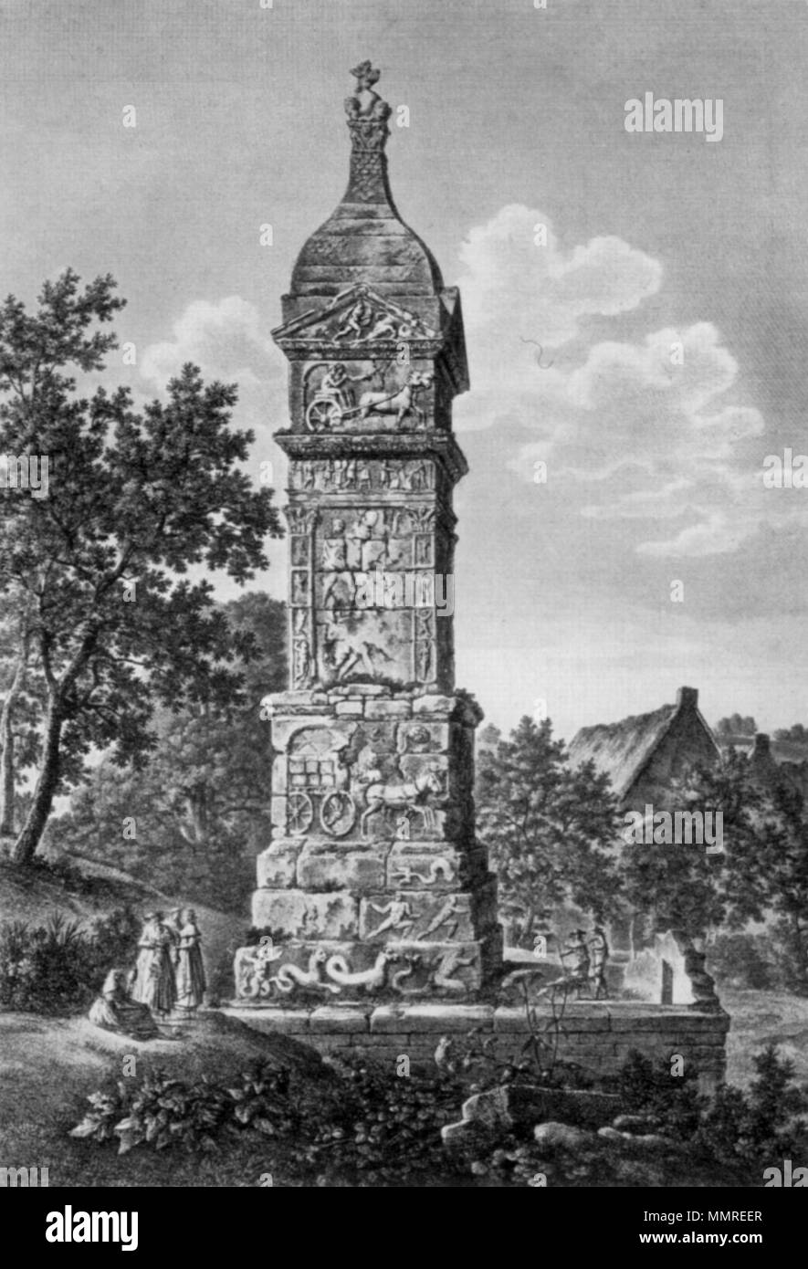 Bence, Jacques Martin Silvestre Igel (b. Trier), Römisches Pfeilergrabmal (sog. Igeler Säule) Stock Photo
