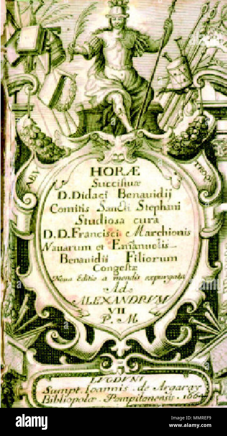 . English Front page of a text by Diego de Benavides y de la Cueva