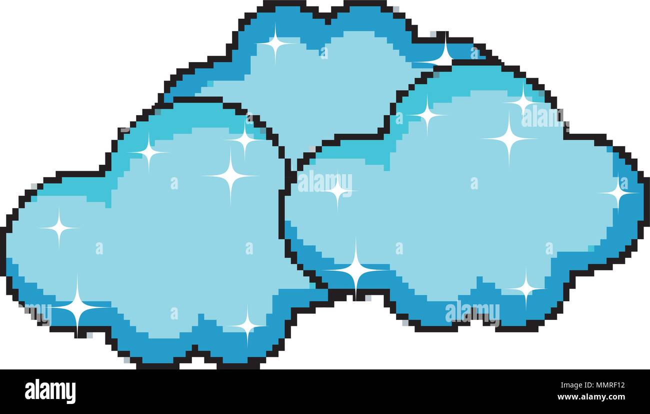 pixel nature clouds weather in the sky Stock Vector Image & Art - Alamy