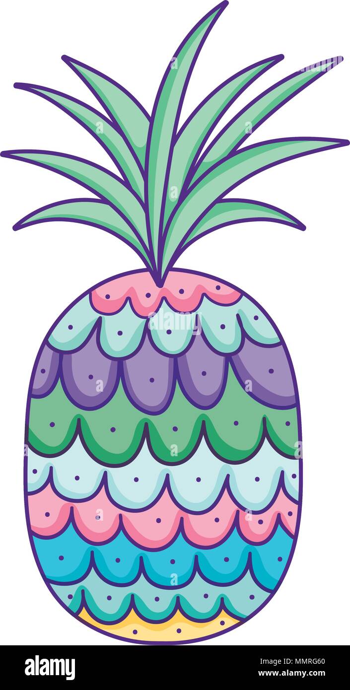 tropical pineapple fruit exotic nutrition Stock Vector Image & Art - Alamy