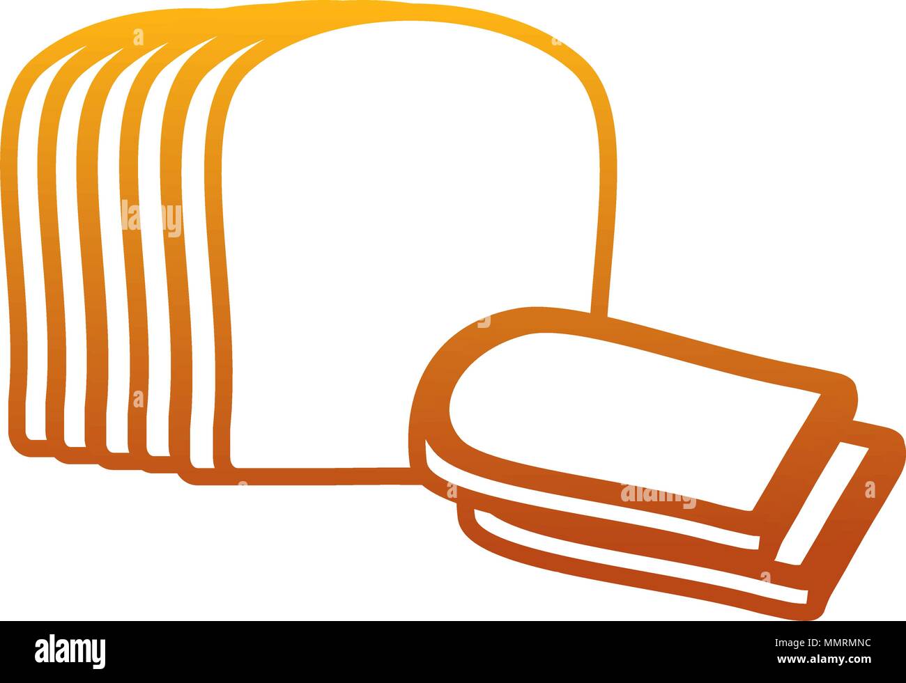 degraded line delicious wheat slice bread food Stock Vector Image & Art ...