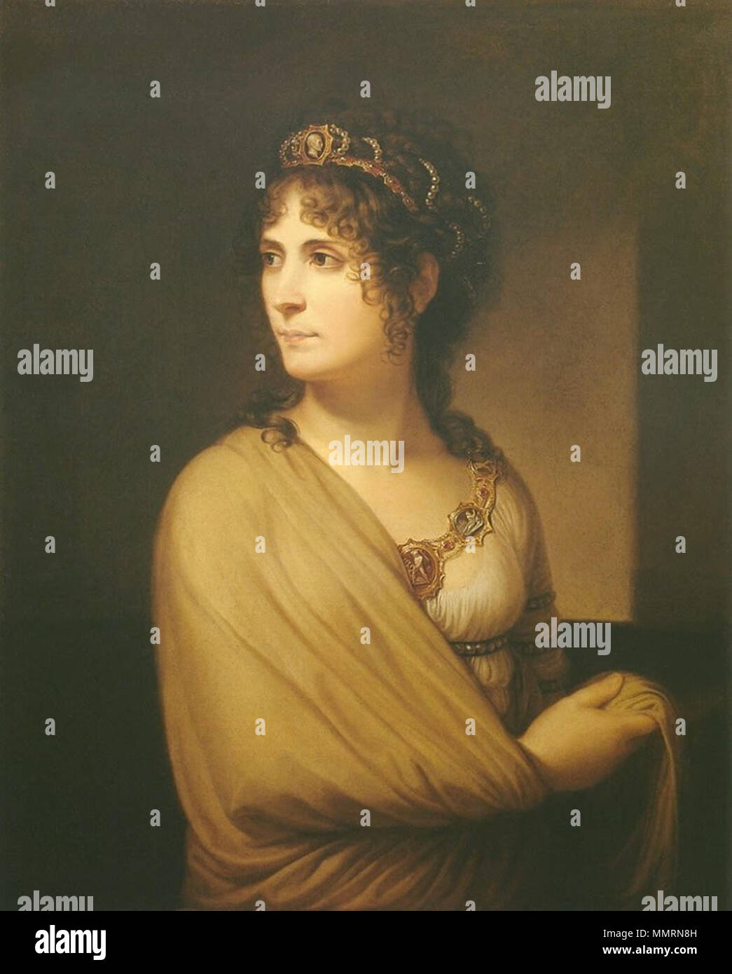 .  Italiano: L'imperatrice Giuseppina ritratta da Andrea Appiani.  Portrait of Joséphine de Beauharnais (1763-1814). circa 1808. Josephine by Appiani Stock Photo