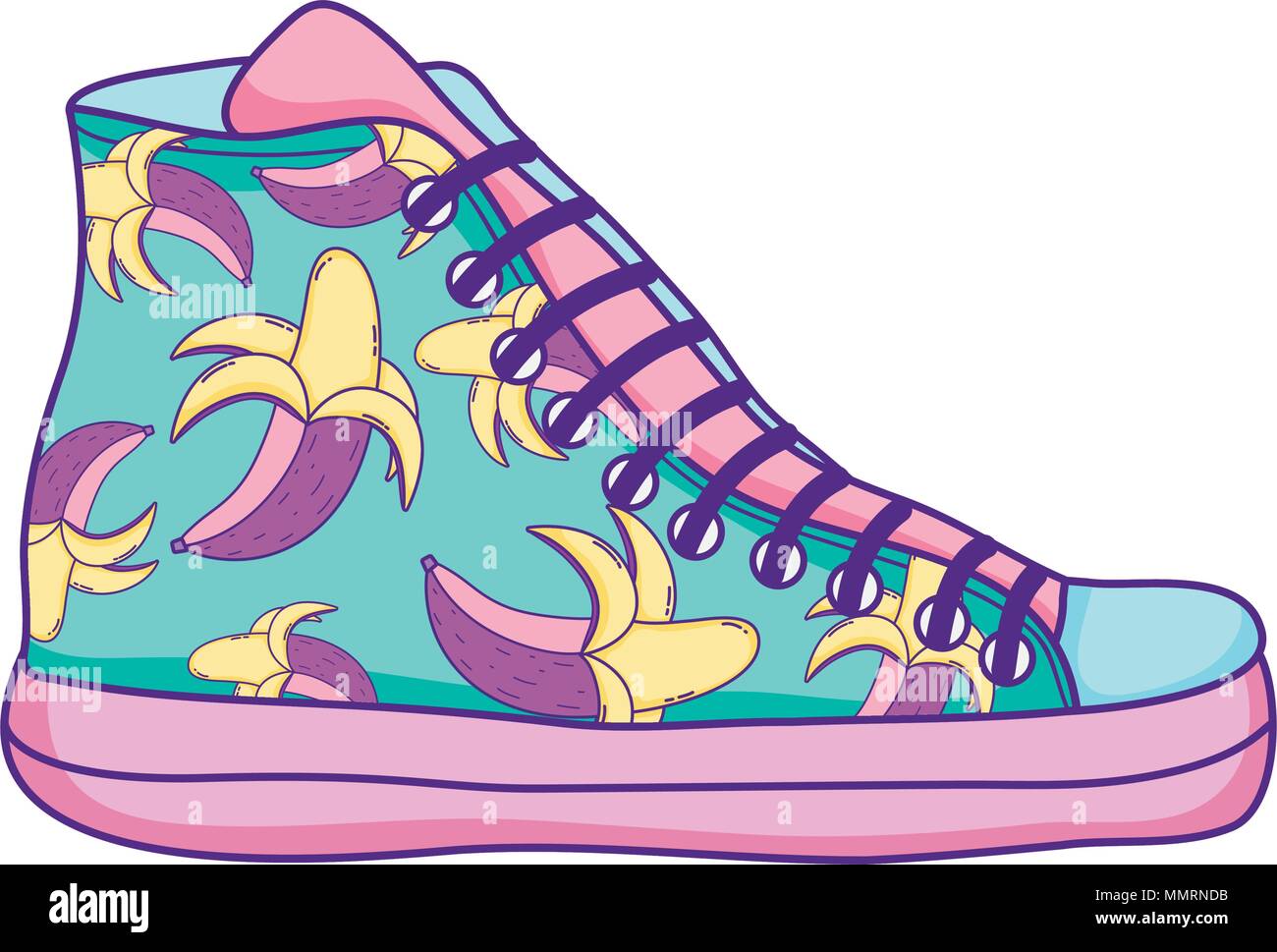 fashion sneaker shoes with bananas style Stock Vector Image & Art Alamy