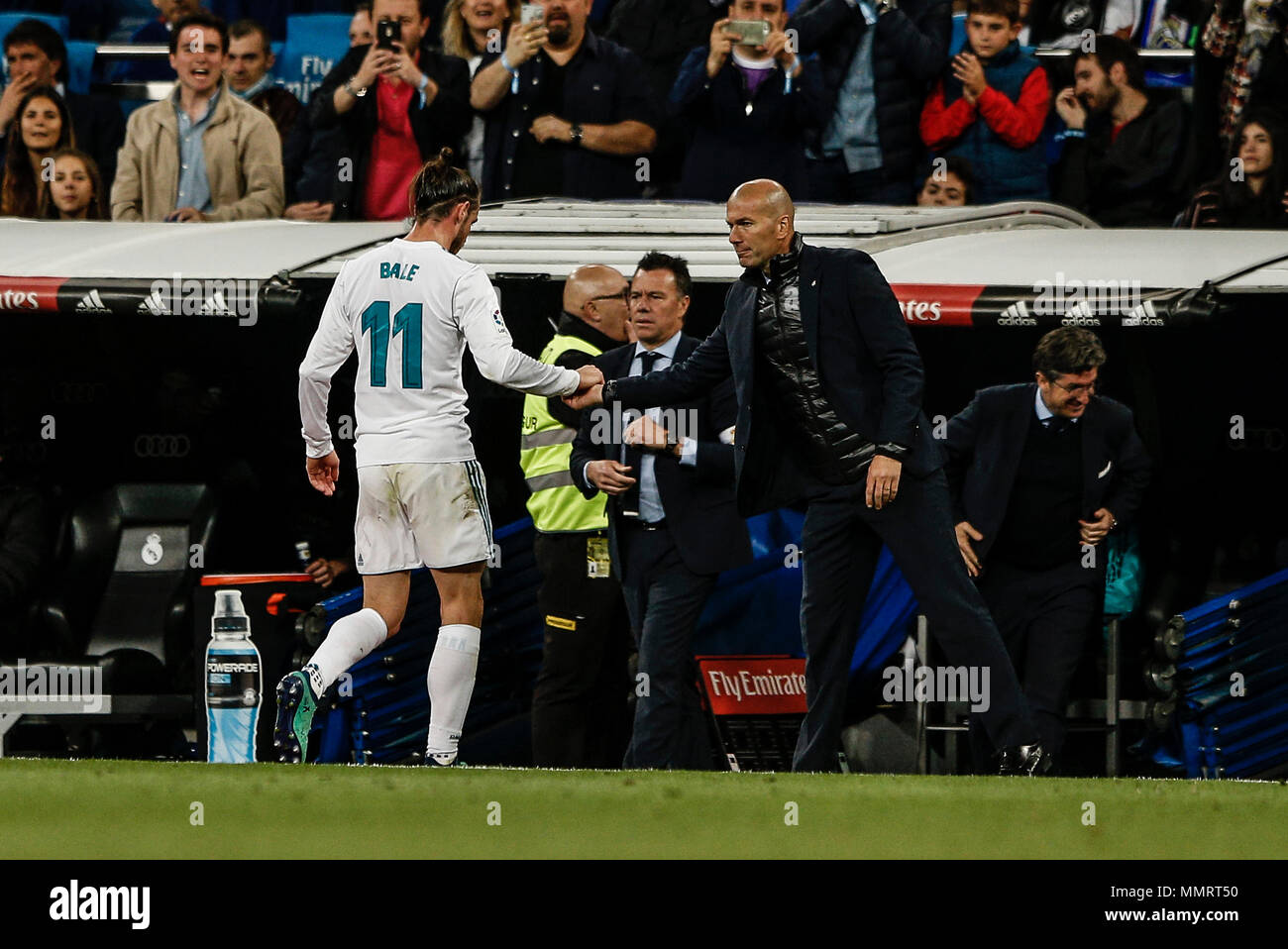 Santiago Bernabeu, Madrid, Spain. 12th May, 2018. La Liga football ...