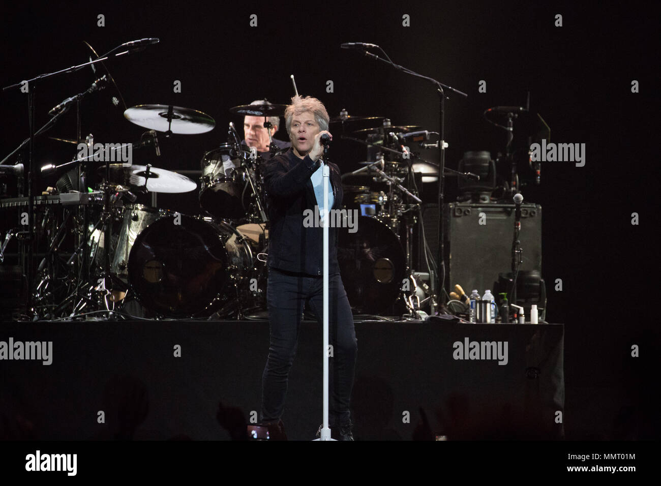 Toronto, CANADA. 12th May, 2018. Jon Bon Jovi performs at the Air Canada Centre in Toronto. Credit: Bobby Singh/Alamy Live News. Stock Photo