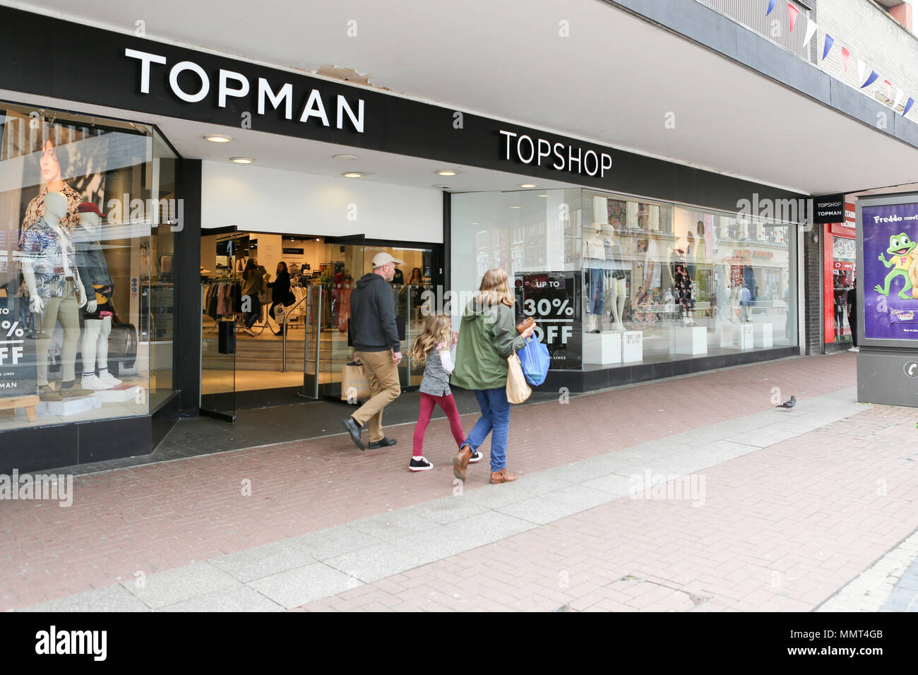 13th May, 2018. Topshop Topman Southend will cease trading on Saturday 16th  June due to landlord redevelopment. The store will officially close its  doors on Saturday June 16. Penelope Barritt/Alamy Live News