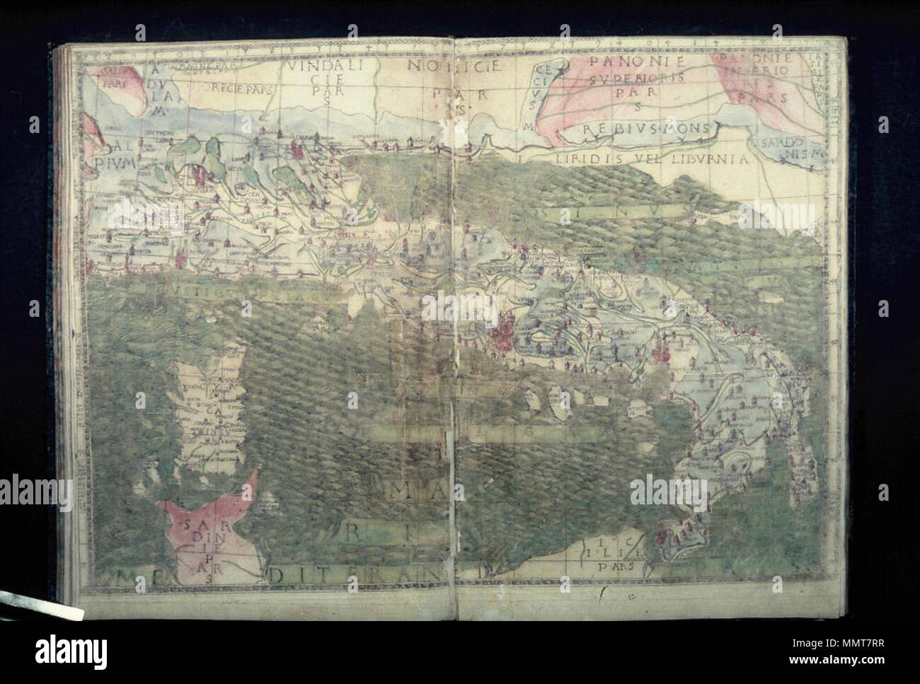 . The Bologna edition of Ptolemy's Geography: Italy  Untitled [Map 7]. 1477. Bodleian Libraries, Italy Stock Photo
