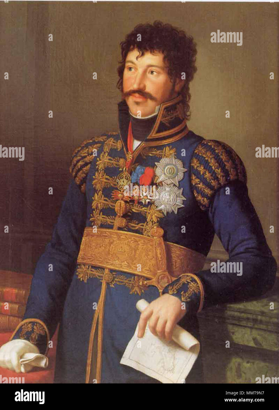 .  Français : Joachim Murat, roi de Naples Italiano: Gioacchino Murat, re de Napoli  Portrait of Joachim Murat (1767-1815). 1814. Roi murat Stock Photo