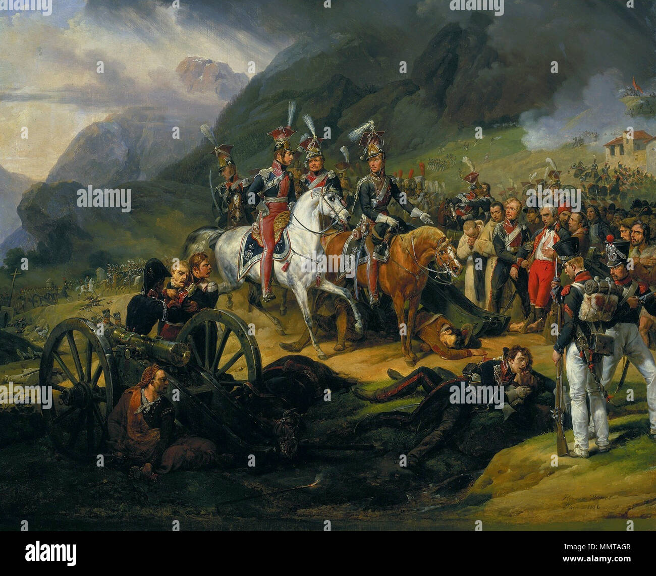 Battle of Somosierra.. 1816. Vernet Battle of Somosierra Stock Photo