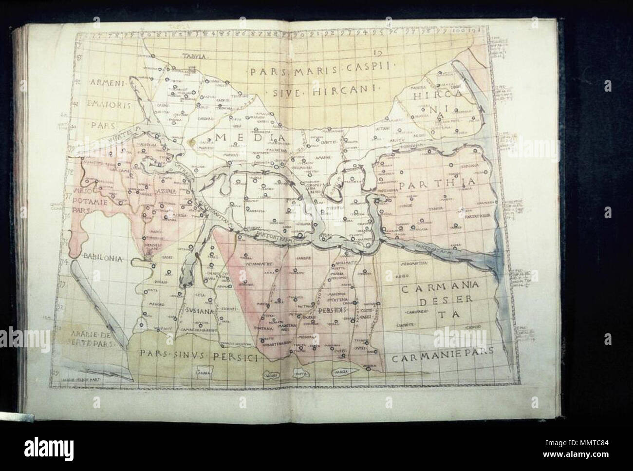. The Bologna edition of Ptolemy's Geography: Persia  English: Map 19 Latina: Tabula 19 . 1477. Bodleian Libraries, Persia Stock Photo