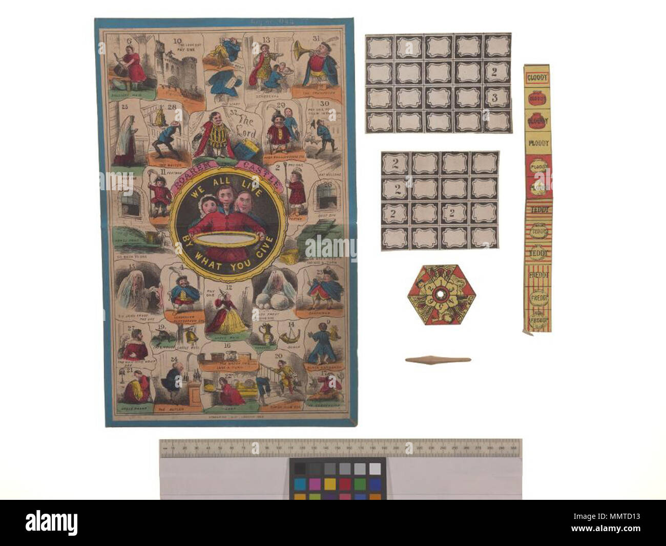 Game Entitled Roarem Castle A New Game Of Forfeits Game Has Board Teetotum Rules Counters And Markers Rules Printed On Orange Paper Roarem Castle A New Game Of Forfeits Porter Pay