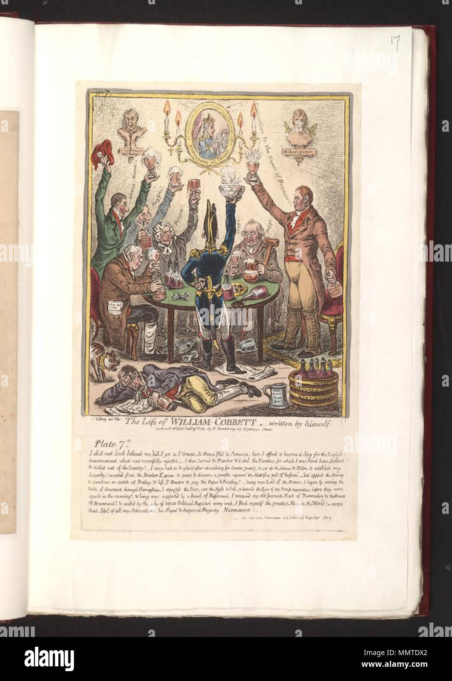 . Caricature of Napoleon I. (British political cartoon); Cobbett and