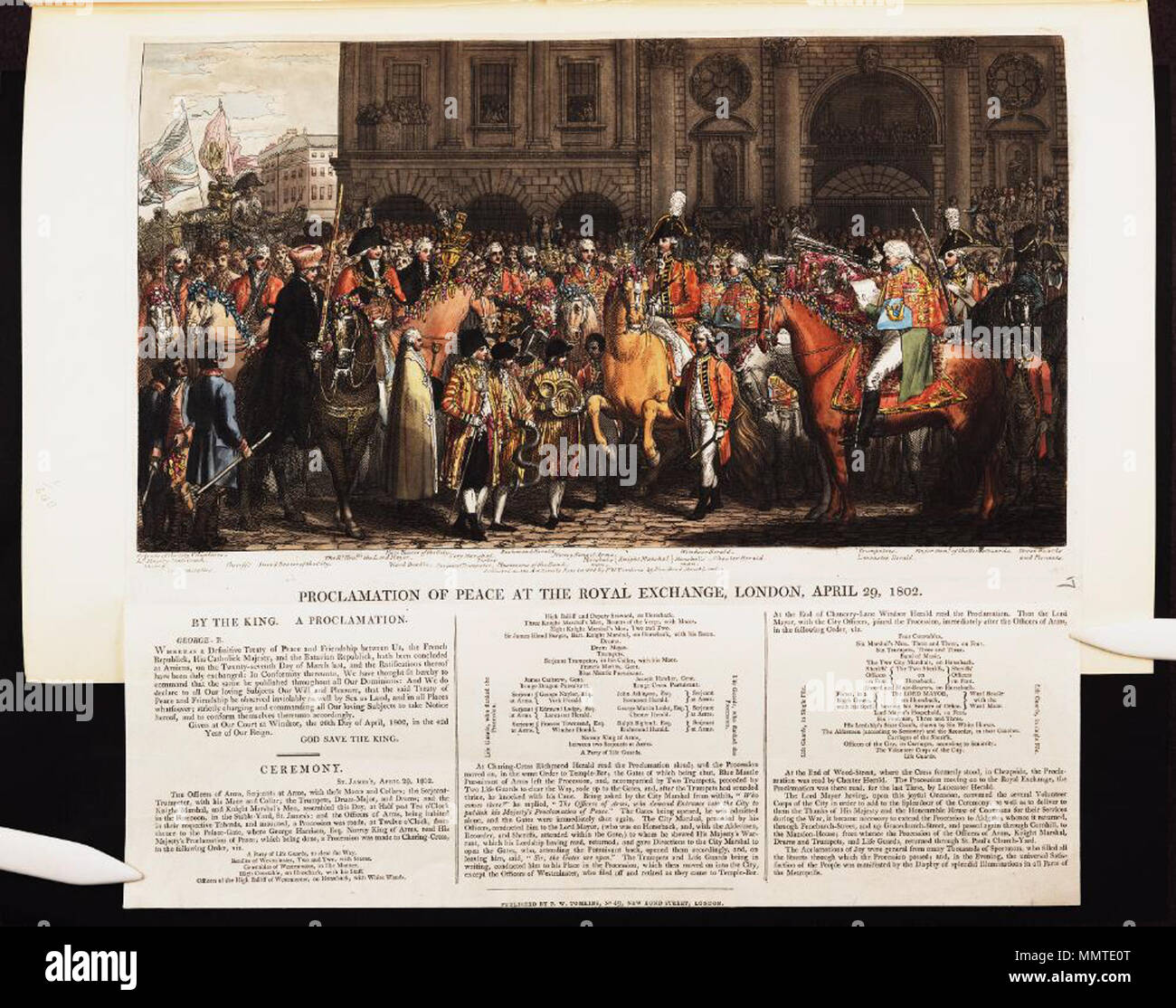 Commemorative print on the Treaty of Amiens, 1802.(British picture