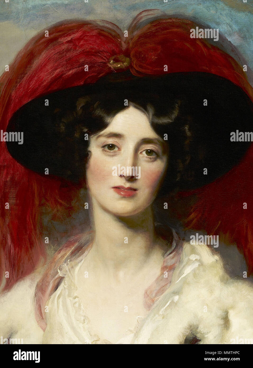 Julia, Lady Peel. 1827. Julia, Lady Peel - Lawrence 1827 (cropped) Stock Photo
