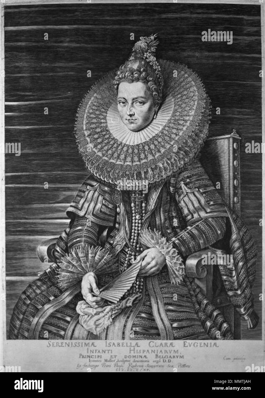 Isabella Clara Eugenia, Infanta of Spain. circa 1615. Brooklyn Museum - Isabella Clara Eugenia Infanta of Spain - Jan Muller Stock Photo