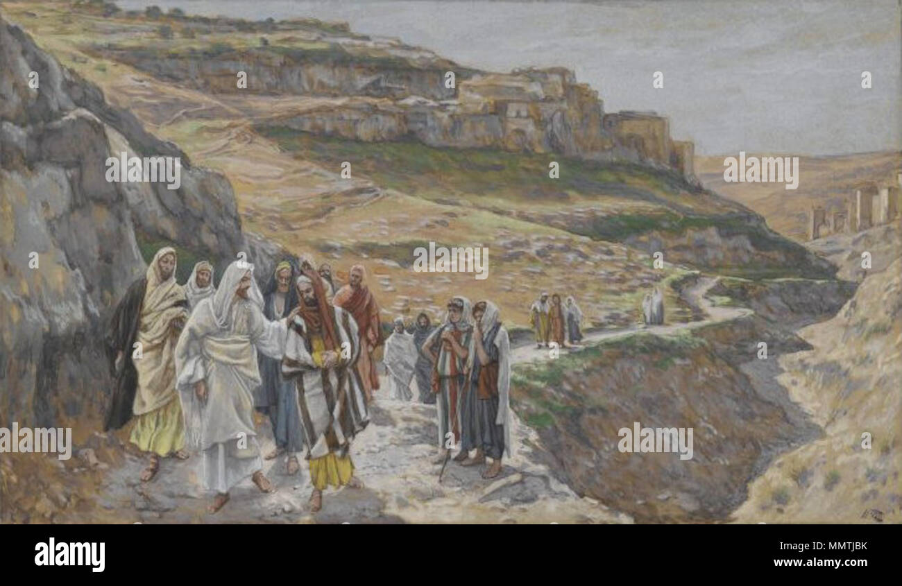 Brooklyn Museum - Jesus Discourses with His Disciples (Jésus s'entretient avec ses disciples) - James Tissot Stock Photo