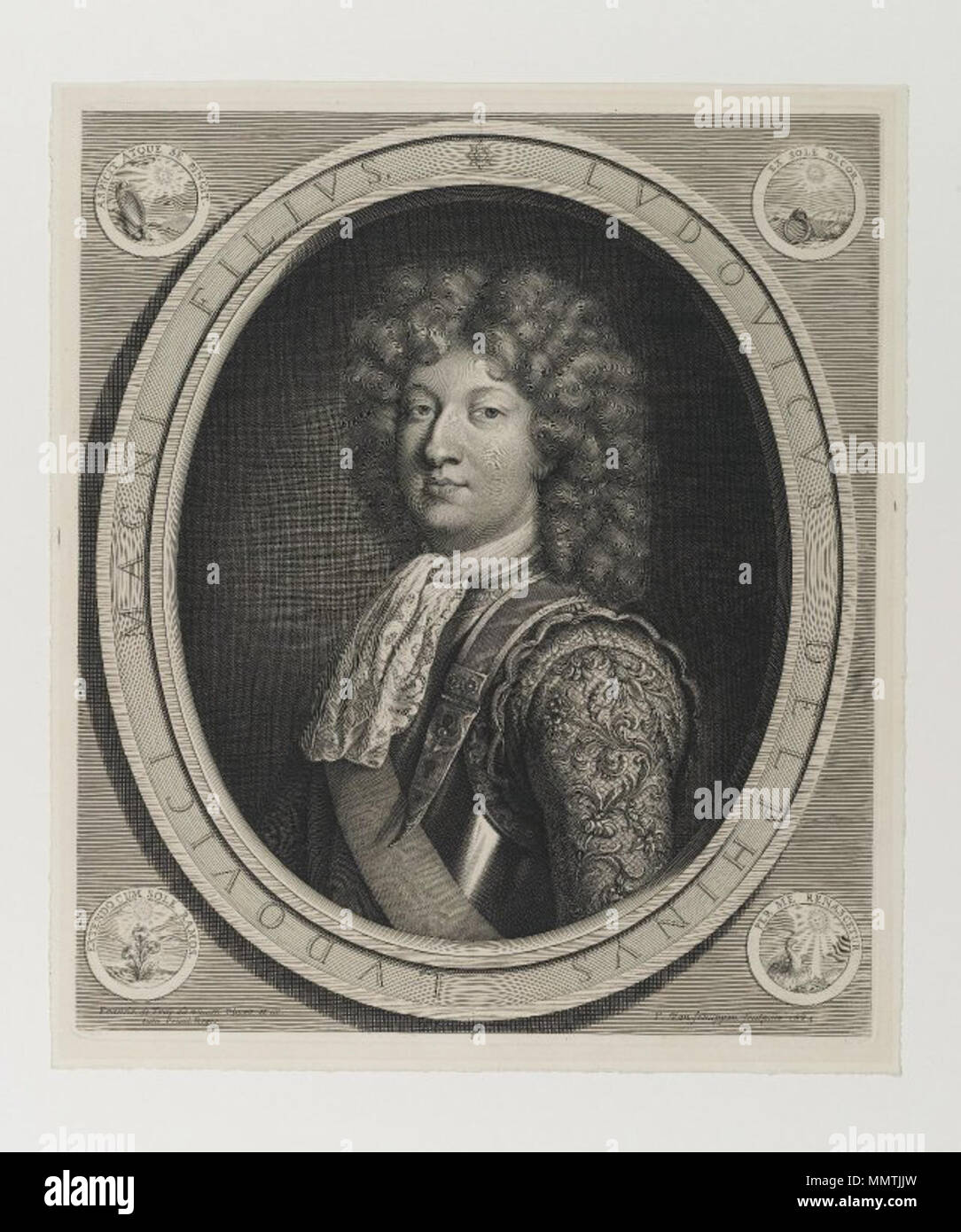 Louis Dauphin of France. circa 1684. Brooklyn Museum - Louis Dauphin of France - Pieter van Schuppen Stock Photo