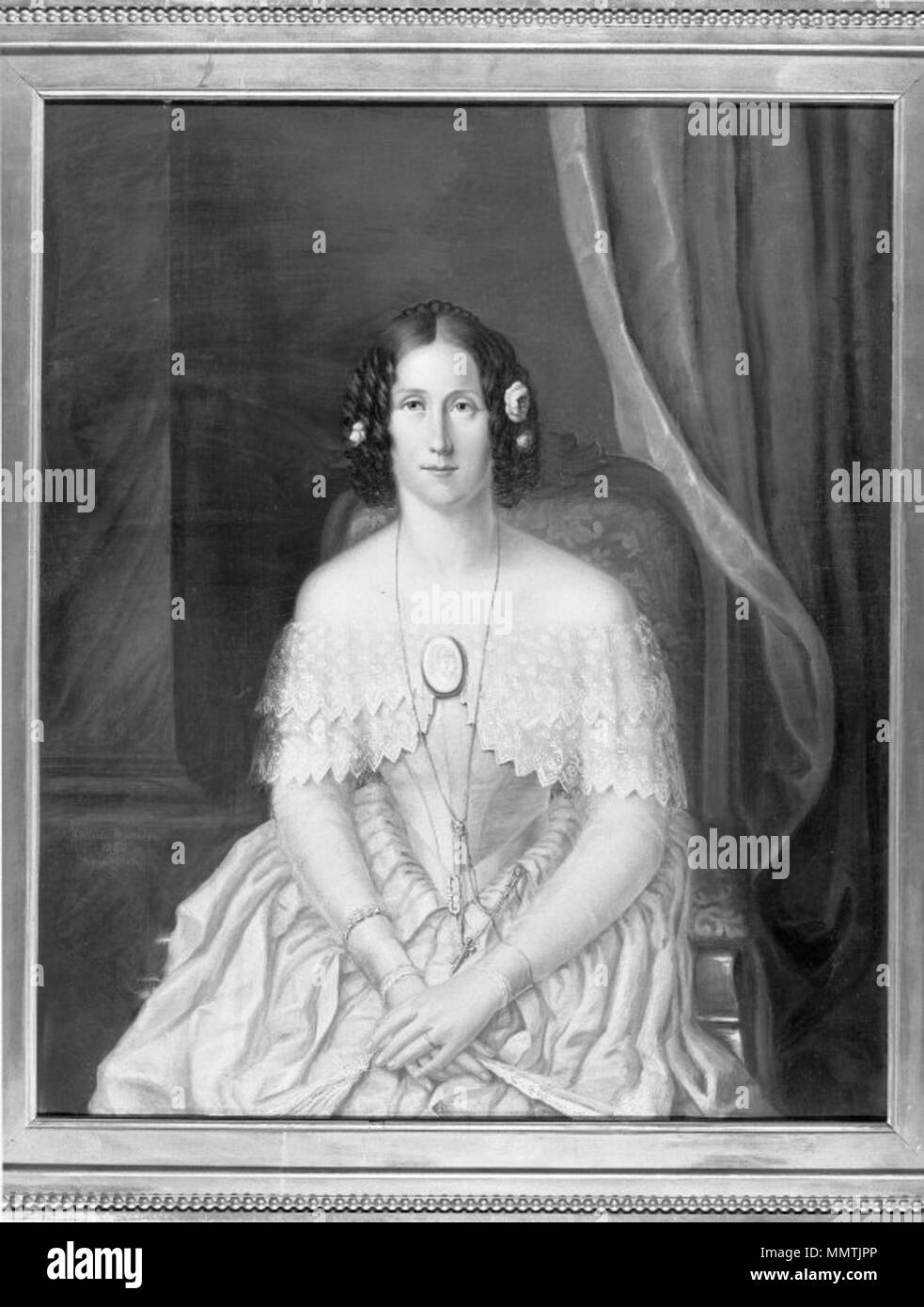 Mrs. Joseph Kelly. circa 1850. Brooklyn Museum - Mrs. Joseph Kelly - Charles Backofen - overall Stock Photo