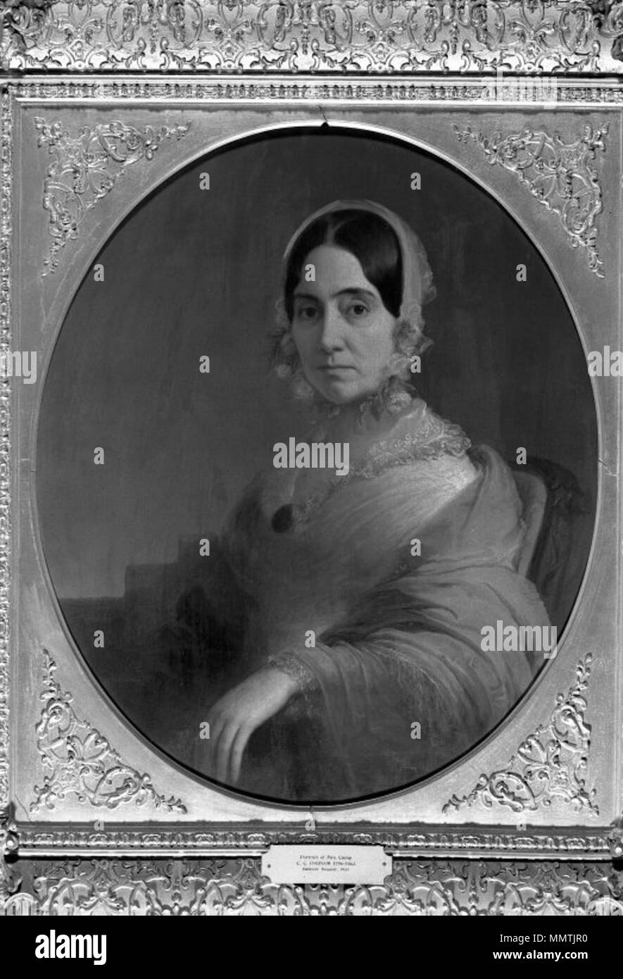 Mrs. Theodore Camp. circa 1845. Brooklyn Museum - Mrs. Theodore Camp - Charles Cromwell Ingham - overall Stock Photo