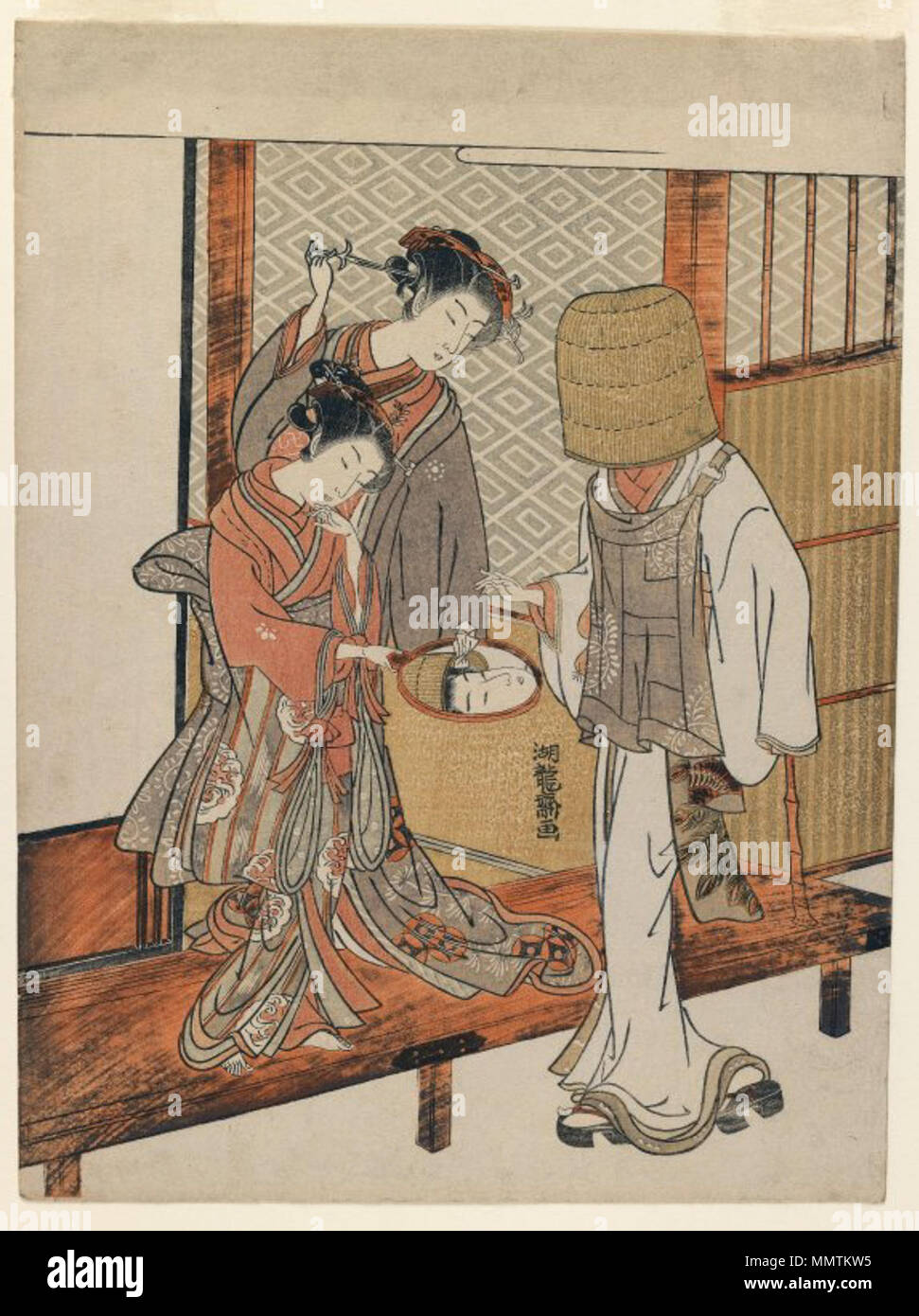 The Vain Disguise. between 1768 and 1772. Brooklyn Museum - The Vain Disguise - Isoda Koryusai Stock Photo