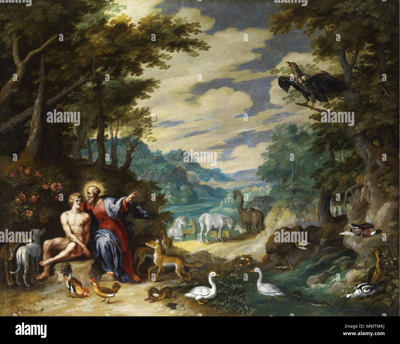 Jan brueghel the creation of adam hi-res stock photography and images ...